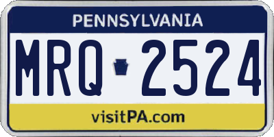 PA license plate MRQ2524