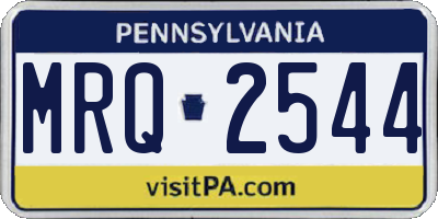PA license plate MRQ2544