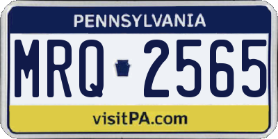 PA license plate MRQ2565