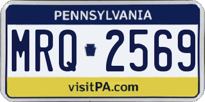 PA license plate MRQ2569