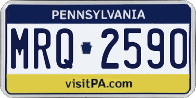 PA license plate MRQ2590
