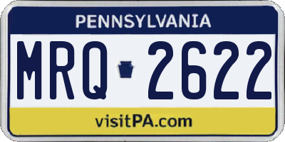 PA license plate MRQ2622