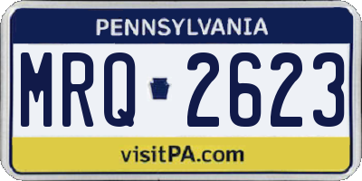 PA license plate MRQ2623