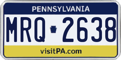 PA license plate MRQ2638