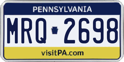 PA license plate MRQ2698