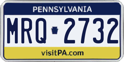 PA license plate MRQ2732