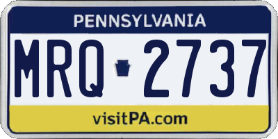 PA license plate MRQ2737