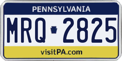 PA license plate MRQ2825