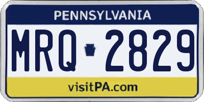 PA license plate MRQ2829