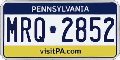 PA license plate MRQ2852