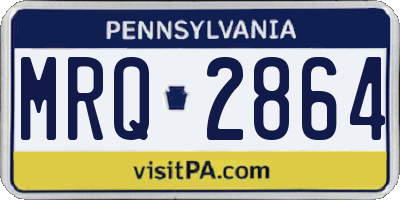 PA license plate MRQ2864