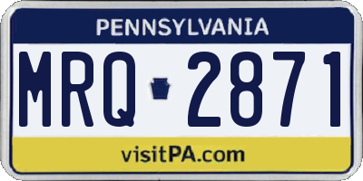 PA license plate MRQ2871
