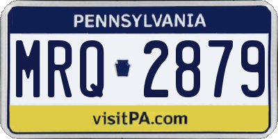 PA license plate MRQ2879