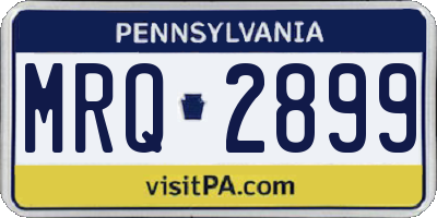 PA license plate MRQ2899