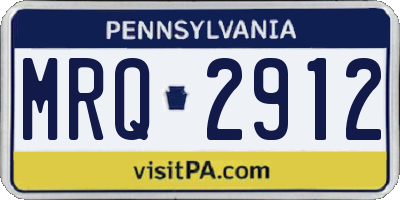 PA license plate MRQ2912