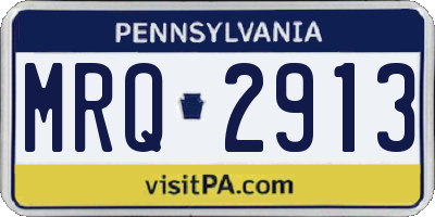 PA license plate MRQ2913