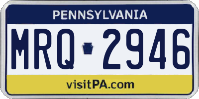 PA license plate MRQ2946