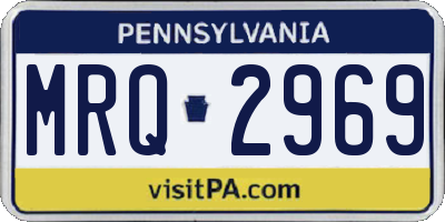 PA license plate MRQ2969