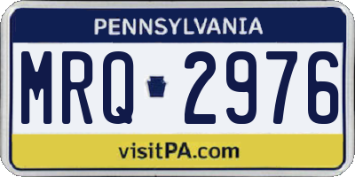PA license plate MRQ2976