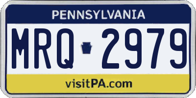 PA license plate MRQ2979