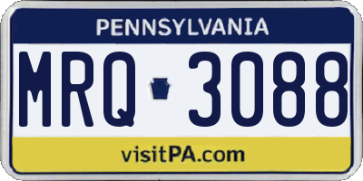PA license plate MRQ3088