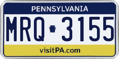 PA license plate MRQ3155