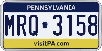 PA license plate MRQ3158