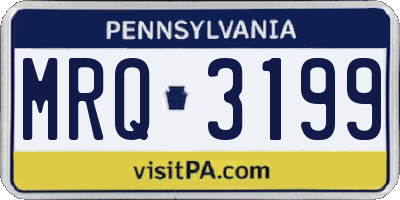 PA license plate MRQ3199