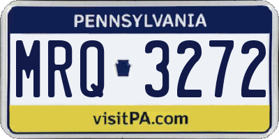 PA license plate MRQ3272