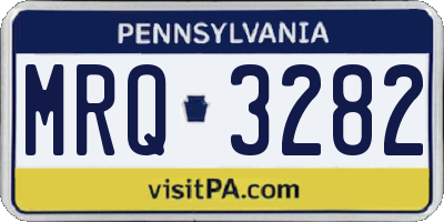 PA license plate MRQ3282