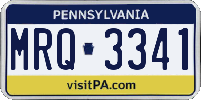 PA license plate MRQ3341