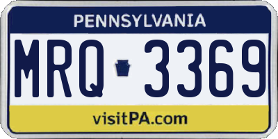 PA license plate MRQ3369
