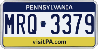 PA license plate MRQ3379