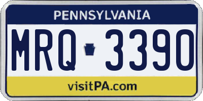 PA license plate MRQ3390
