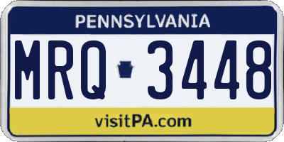 PA license plate MRQ3448