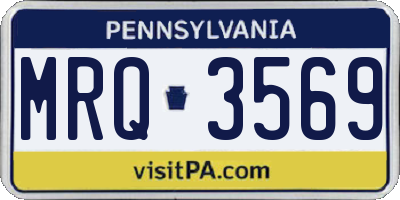 PA license plate MRQ3569