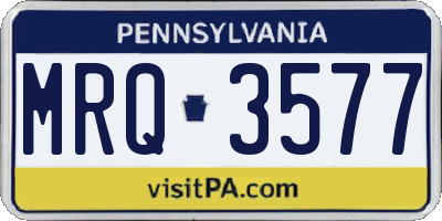 PA license plate MRQ3577