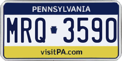 PA license plate MRQ3590