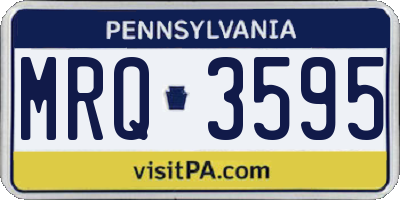 PA license plate MRQ3595