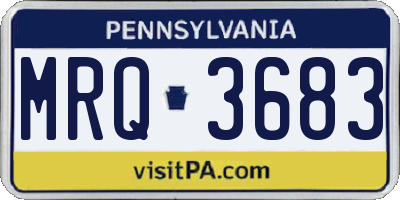 PA license plate MRQ3683
