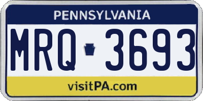 PA license plate MRQ3693