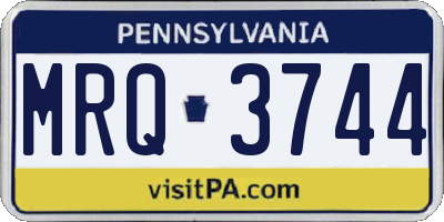 PA license plate MRQ3744