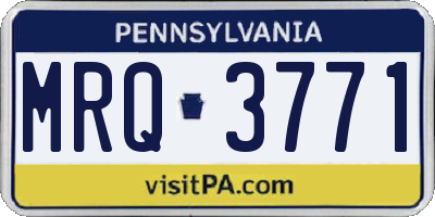 PA license plate MRQ3771