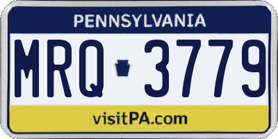 PA license plate MRQ3779