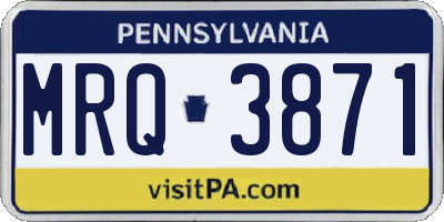 PA license plate MRQ3871