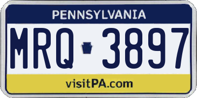 PA license plate MRQ3897
