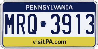 PA license plate MRQ3913