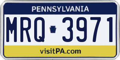 PA license plate MRQ3971