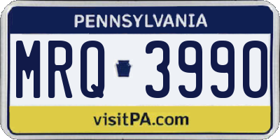 PA license plate MRQ3990