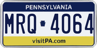 PA license plate MRQ4064
